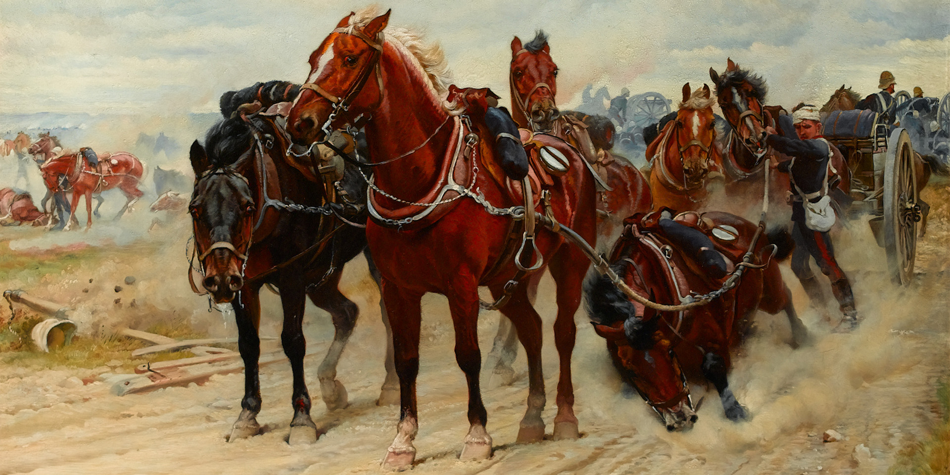 ‘Patient Heroes’, a Royal Horse Artillery gun team in action, 1882