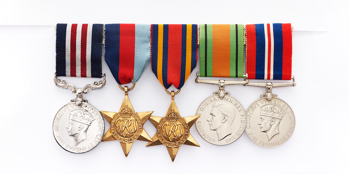 Military Medal group awarded to Private G Hadfield, 10th Battalion The Gloucestershire Regiment, 1945