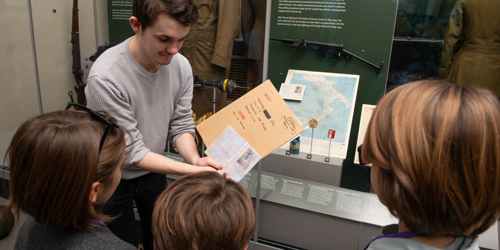 Children attending a family friendly gallery tour