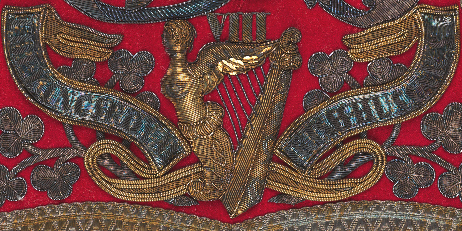 Embroidered sabretache of the 8th (King’s Royal Irish) Light Dragoons, c1840