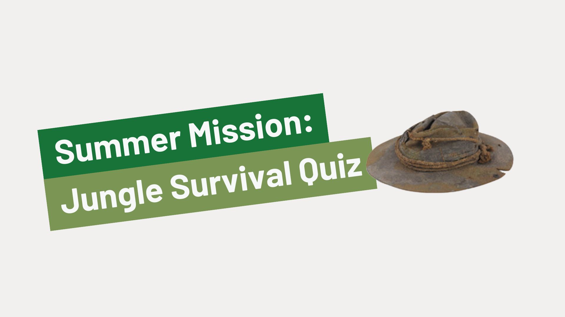 Jungle Survival Quiz