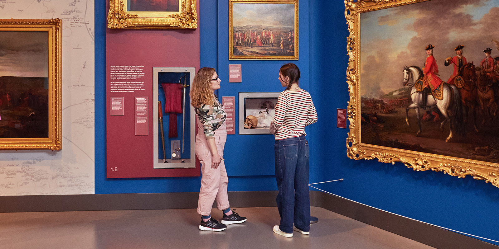 A family visiting the Conflict in Europe gallery