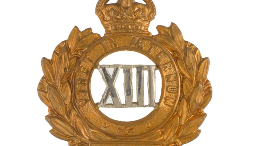 Officer's cap badge, 13th Hussars, c1910