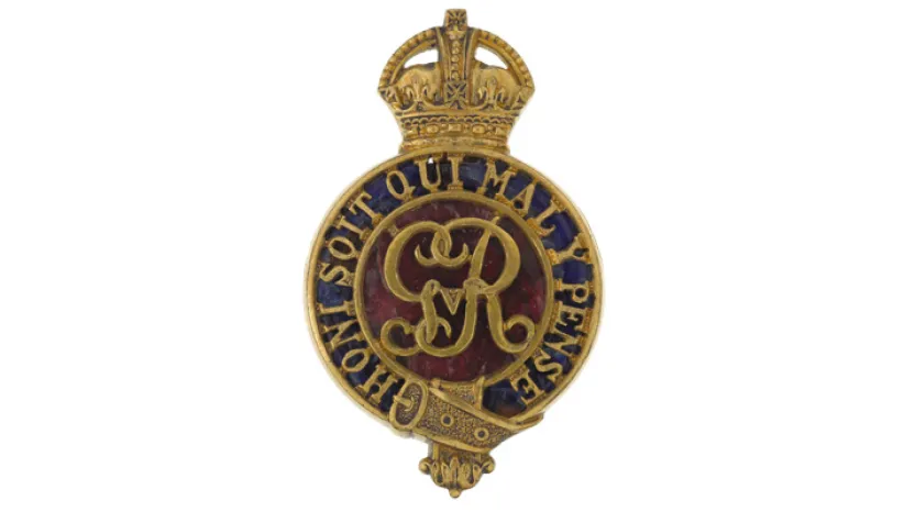 Cap badge, The Household Cavalry, c1919