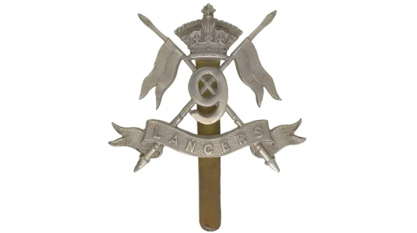 Other ranks' cap badge, 9th Queen's Royal Lancers, c1902
