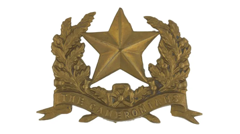 Glengarry badge, 26th (The Cameronians) Regiment of Foot, c1874