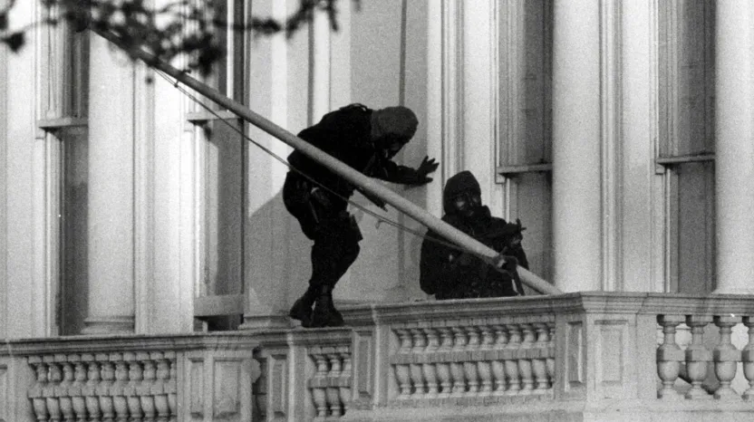 SAS troops storming the Iranian Embassy, 1980