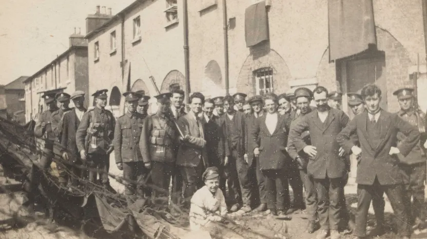 Soldiers of the East Yorkshire Regiment at Longford, Ireland, May 1921