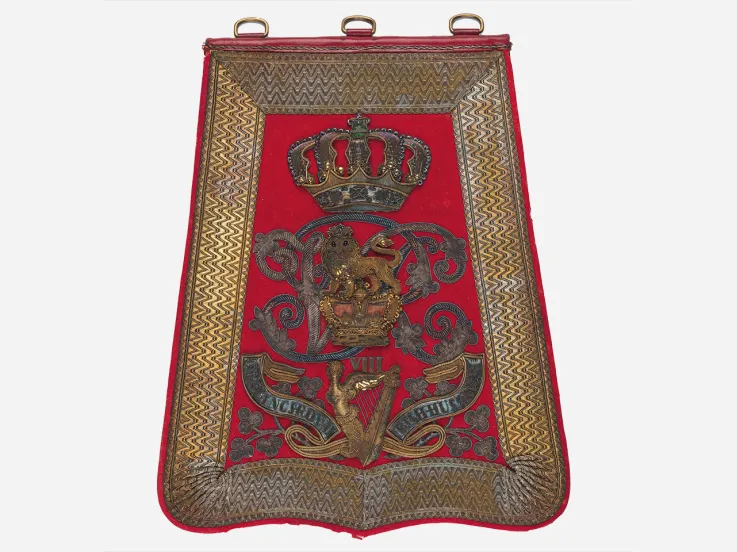 Embroidered sabretache of the 8th (King’s Royal Irish) Light Dragoons, c1840