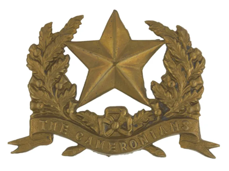 Glengarry badge, 26th (The Cameronians) Regiment of Foot, c1874