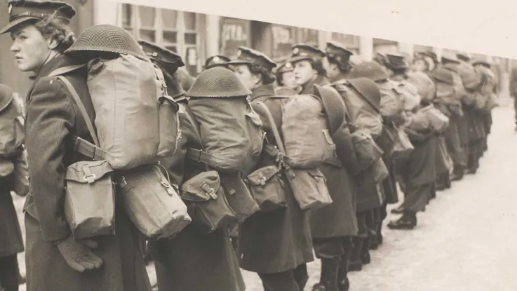 ATS women at a train station, 1944