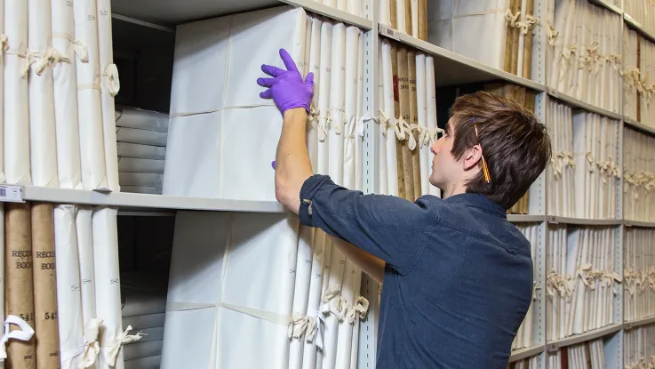 Stored archives at National Army Museum