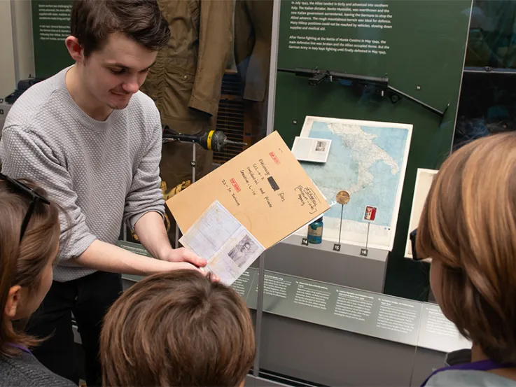 Children attending a family friendly gallery tour