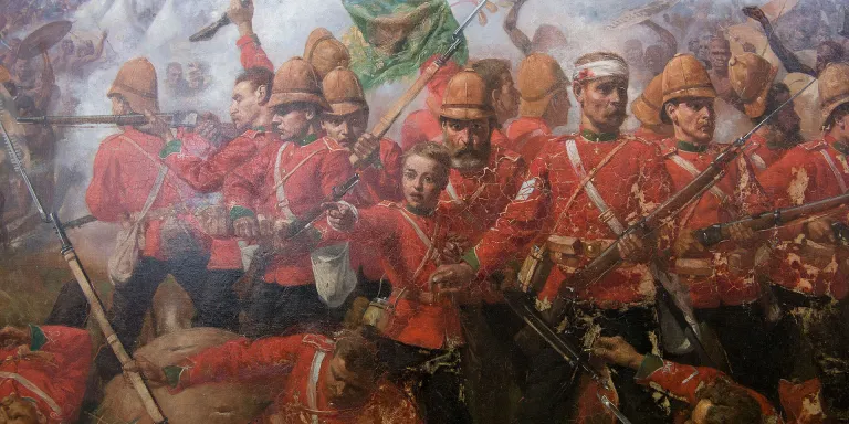 Detail from a painting of the Battle of Isandlwana, 1879