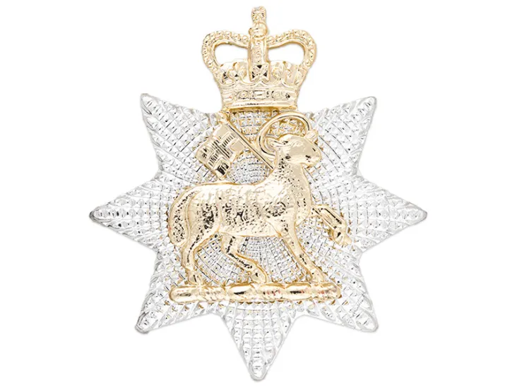 Collar badge, The Queen's Royal Surrey Regiment, 1961